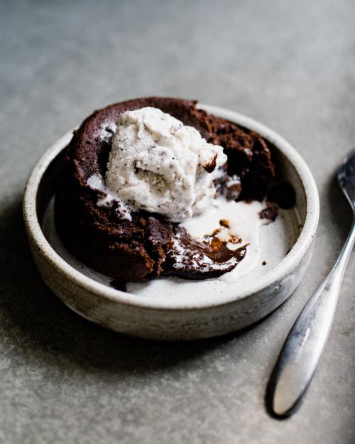 MOLTEN CHOCOLATE CAKES FOR TWO