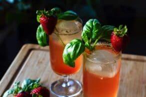 Strawberry Basil Tonic