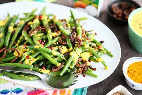 Green Beans with Coconut Curry Dressing