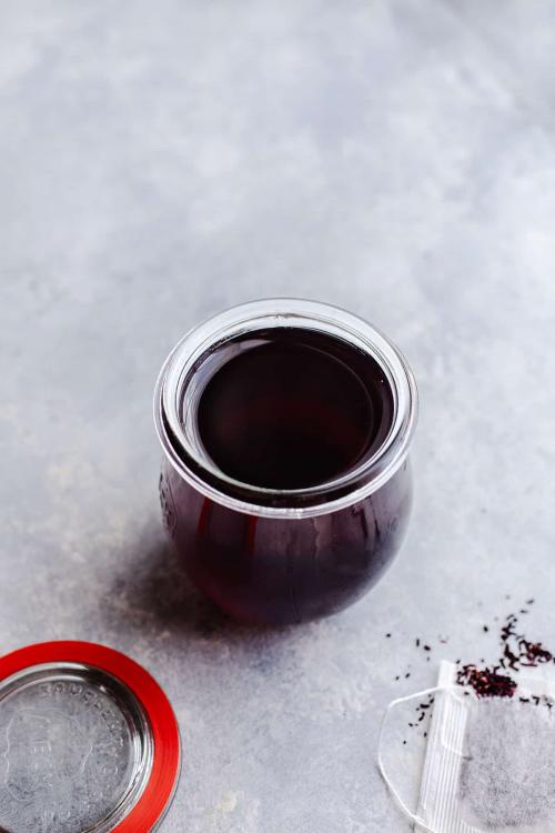 Homemade Hibiscus Simple Syrup