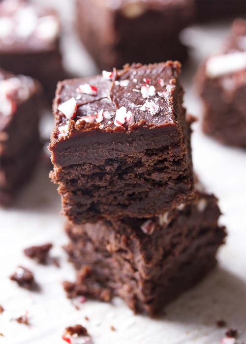Amazing Fudgy Brownies with Peppermint Ganache
