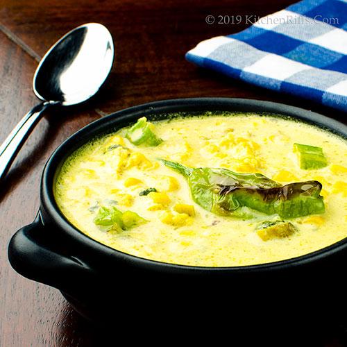 Curried Corn and Shishito Soup