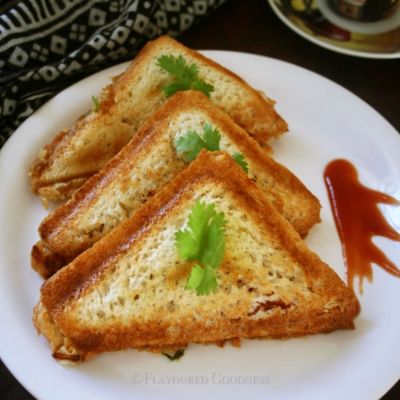 Pav Bhaji Sandwitch | Toast Sandwich with leftover pav bhaji