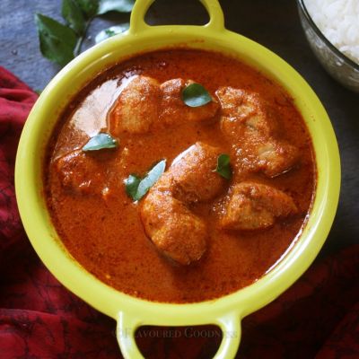 Kerala Style Red Fish Curry with Coconut| Meen Vevichathu